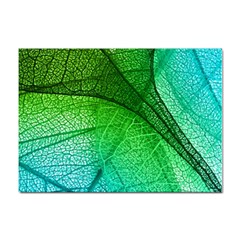 3d Leaves Texture Sheet Blue Green Sticker A4 (10 Pack)