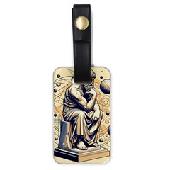 Thinker Sculpture Design Geometric Luggage Tag (one Side)