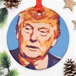 Orange Donald Trump Ornament (Round) Front