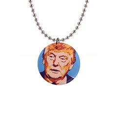 Orange Donald Trump 1  Button Necklace by vintagetrump