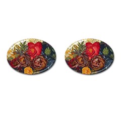 Floral Design 06 Cufflinks (oval) by myclothy