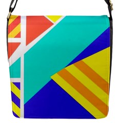 Geometric  Design 04 Flap Closure Messenger Bag (s) by myclothy