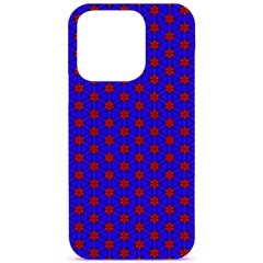 Blue Pattern Red Texture Iphone 15 Pro Black Uv Print Pc Hardshell Case by Mariart