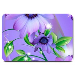 Purple Flower Nature Large Doormat by Posterlux