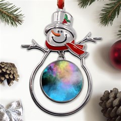 Smokescreen Metal Snowman Ornament by pollyparadiseartshop