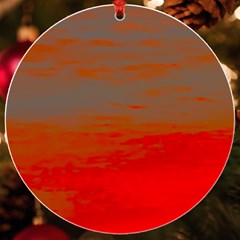 Crimson Skys Uv Print Acrylic Ornament Round by RiverRootz