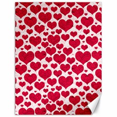 Hearts Valentine Pattern Seamless Canvas 18  X 24  by Bedest