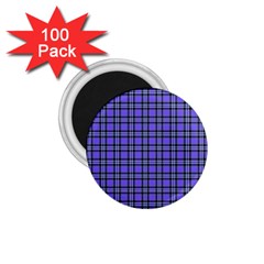 Blue Tartan Plaid 1 1 75  Magnets (100 Pack)  by dressshop