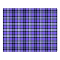 Blue Tartan Plaid 1 Two Sides Premium Plush Fleece Blanket (large) by dressshop