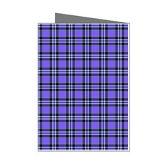 Blue Tartan Plaid 1 Mini Greeting Cards (pkg Of 8) by dressshop