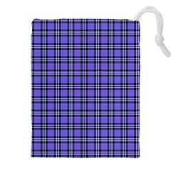 Blue Tartan Plaid 1 Drawstring Pouch (4xl) by dressshop