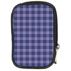 Purple Plaid Tartan 1 Compact Camera Leather Case by dressshop