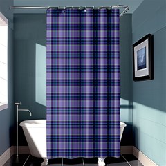 Purple Plaid Tartan 1 Shower Curtain 36  X 72  (stall)  by dressshop