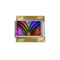 Abstract Colors - , Abstract Colors Gold Trim Italian Charm (9mm) by kyorashop23