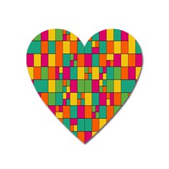 Abstract-background Heart Magnet by kyorashop23