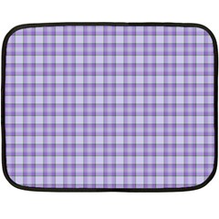 Purple Plaid Tartan 2 Two Sides Fleece Blanket (mini) by dressshop