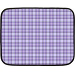 Purple Plaid Tartan 2 Two Sides Fleece Blanket (Mini) 35 x27  Blanket Front