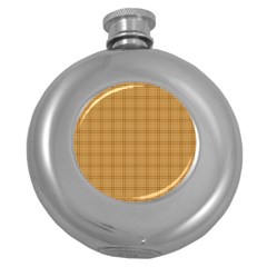 Autumn Fall Plaid Tartan 1 Round Hip Flask (5 Oz) by dressshop