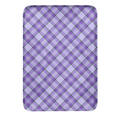 Purple Plaid Tartan 2 Diagonal Rectangular Glass Fridge Magnet (4 Pack) by dressshop