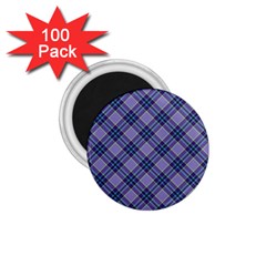 Purple Plaid Tartan 1 Diagonal 1 75  Magnets (100 Pack)  by dressshop