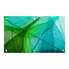 Texture Green Leaf Abstraction 3d Banner And Sign 5  X 3  by Salmanaz77