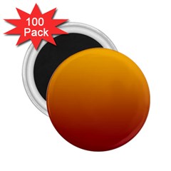 Amber Orange To Burgundy Red Linear Gradient 2 25  Magnets (100 Pack)  by GradientsOmbre