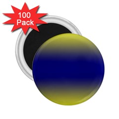 Electric Yellow To Navy Blue Bilinear Gradient 2 25  Magnets (100 Pack)  by GradientsOmbre