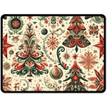 Christmas Tree Snow Two Sides Fleece Blanket (Large) 80 x60  Blanket Front