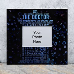 Doctor Who Tardis White Wall Photo Frame 5  X 7  by Cemarart