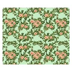 Retro 1880s Flowers Pattern 5 Premium Plush Fleece Blanket (small) by violetheavensky