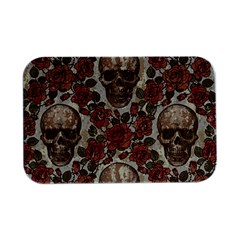 Skull And Roses Flowee Flora Floral Patterns Pattern Open Lid Metal Box (silver)   by Tsamara