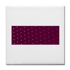 Purple White Dots Face Towel